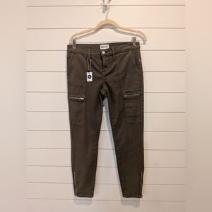 Women's Olive Skinny Cargo Pants